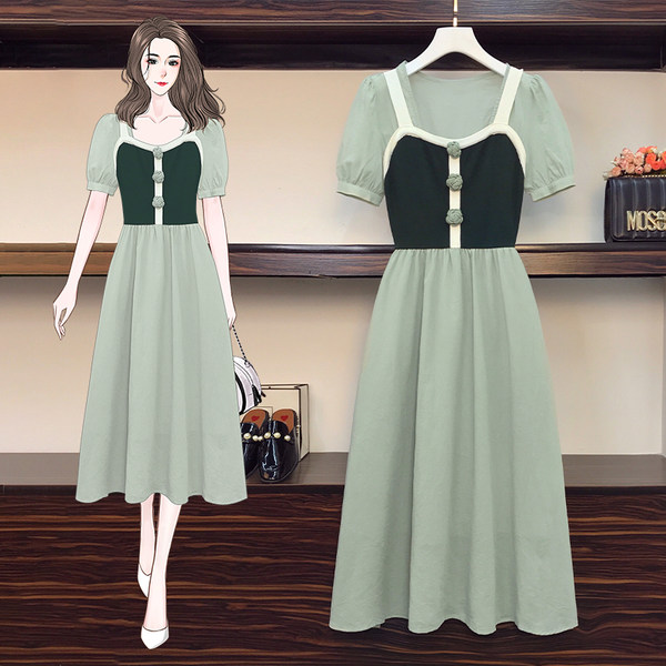 เดรสคนอ้วน เดรสสาวอวบ ชุดเดรสคนอ้วนวัยรุ่น BY PLUS SIZE Girl