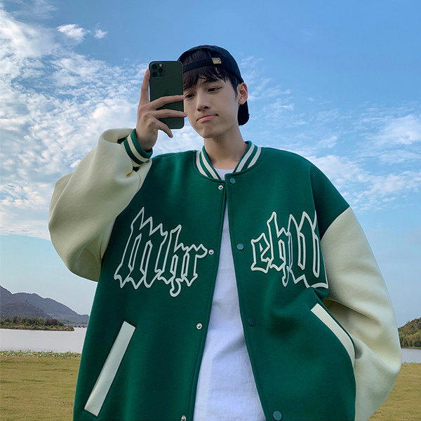 เสื้อแจ็คเก็ตเบสบอล เสื้อคลุม เสื้อแขนยาวสไตล์เกาหลี