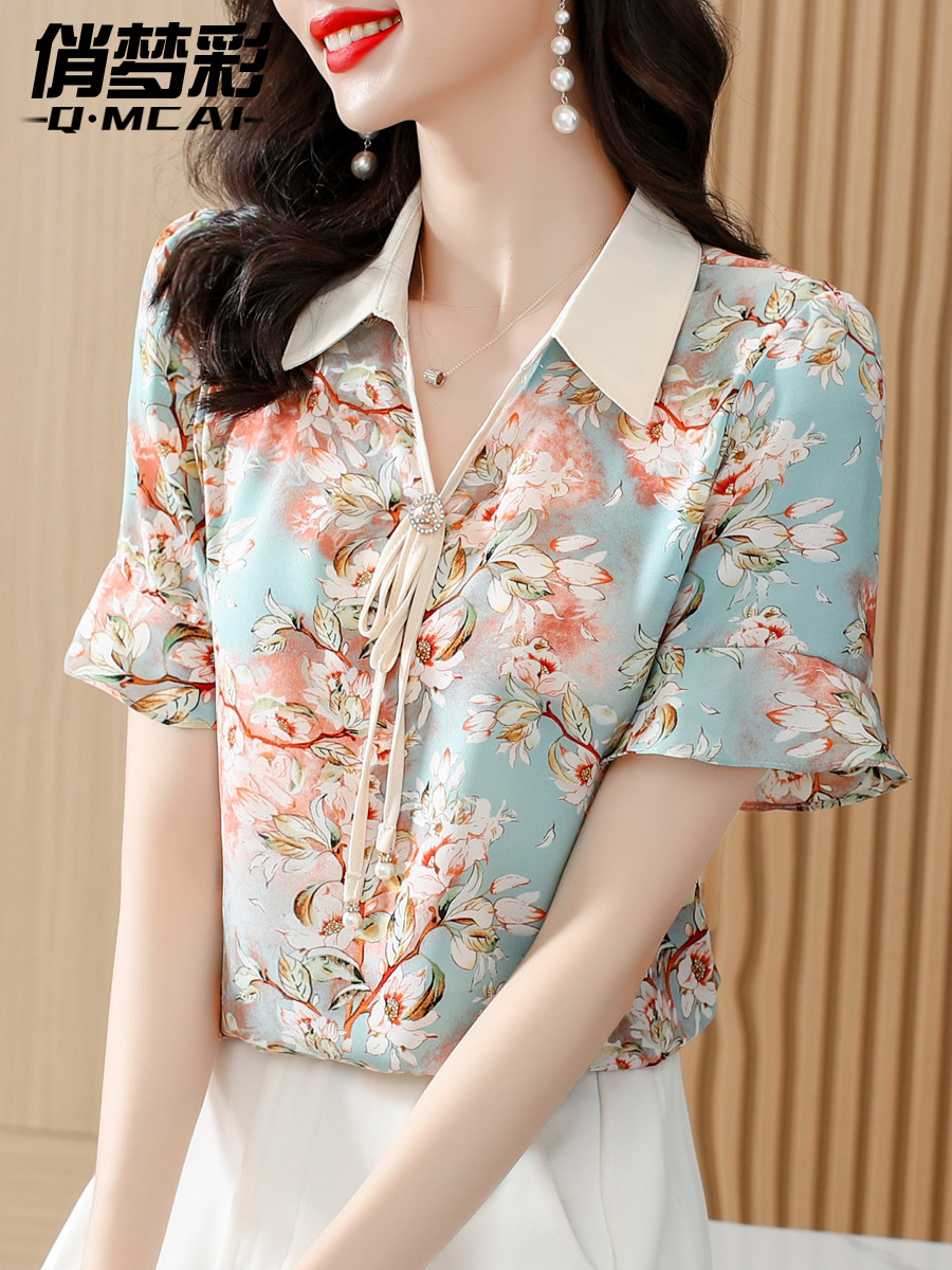 เสื้อชีฟอง เสื้อแฟชั่นสุภาพสตรีวัยผู้ใหญ่ มีไซต์ อก34นิ้ว-43นิ้ว