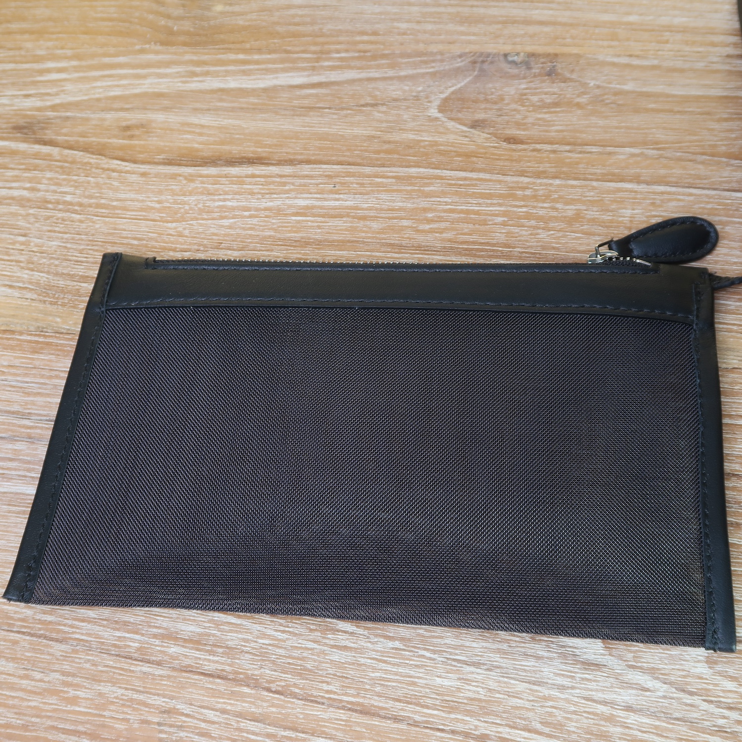 Balenciaga Black Mesh/Calfskin Logo Cabas S Tote Bag