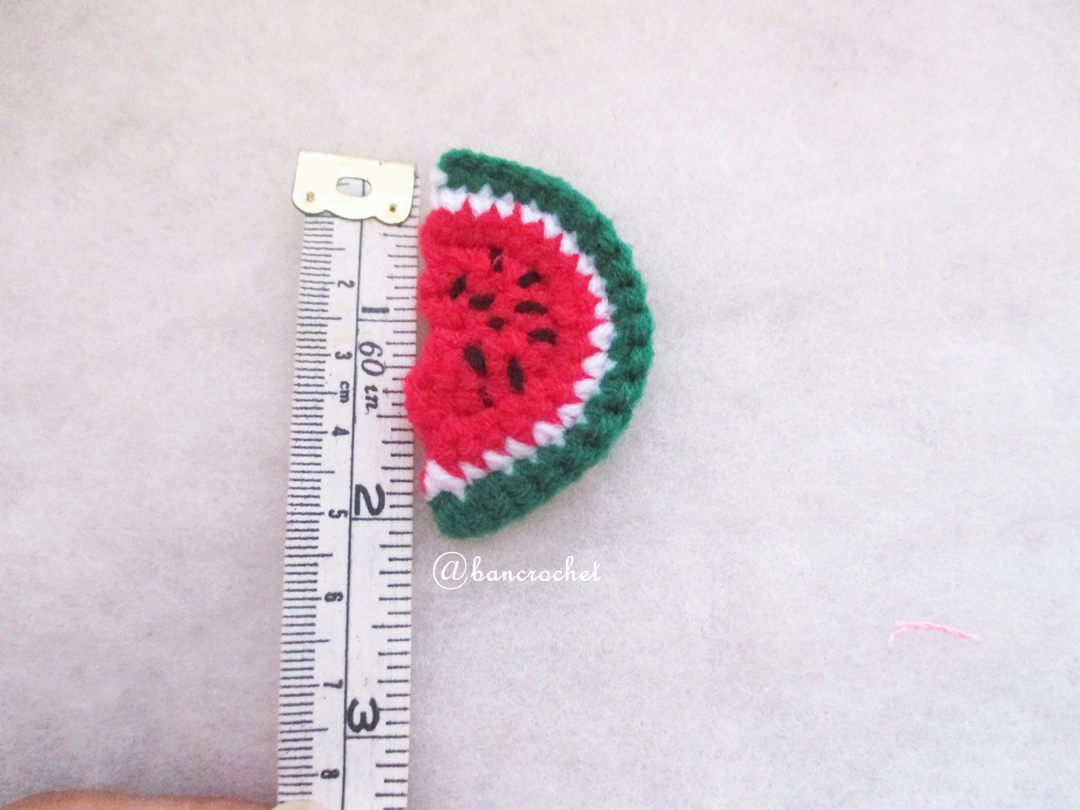 แตงโมถักโครเชต์ watermelon fruit crochet