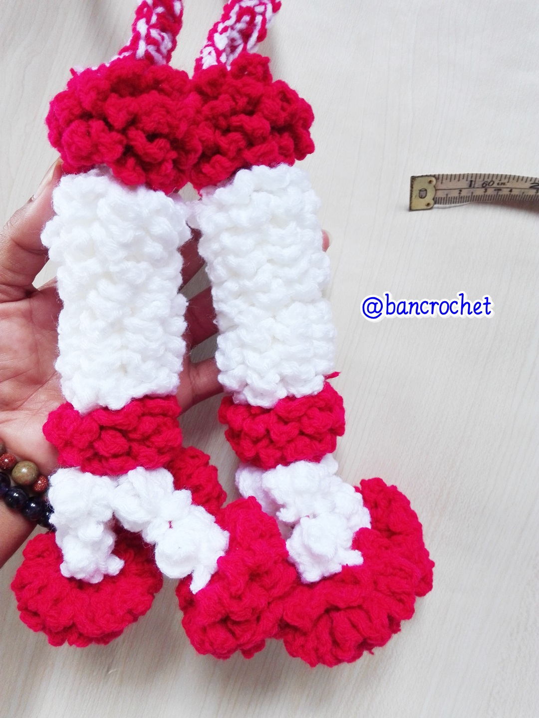Bancrochet พวงมาลัยแขวนหน้ารถ Crochet Thai Garland หลากสี 14 inch