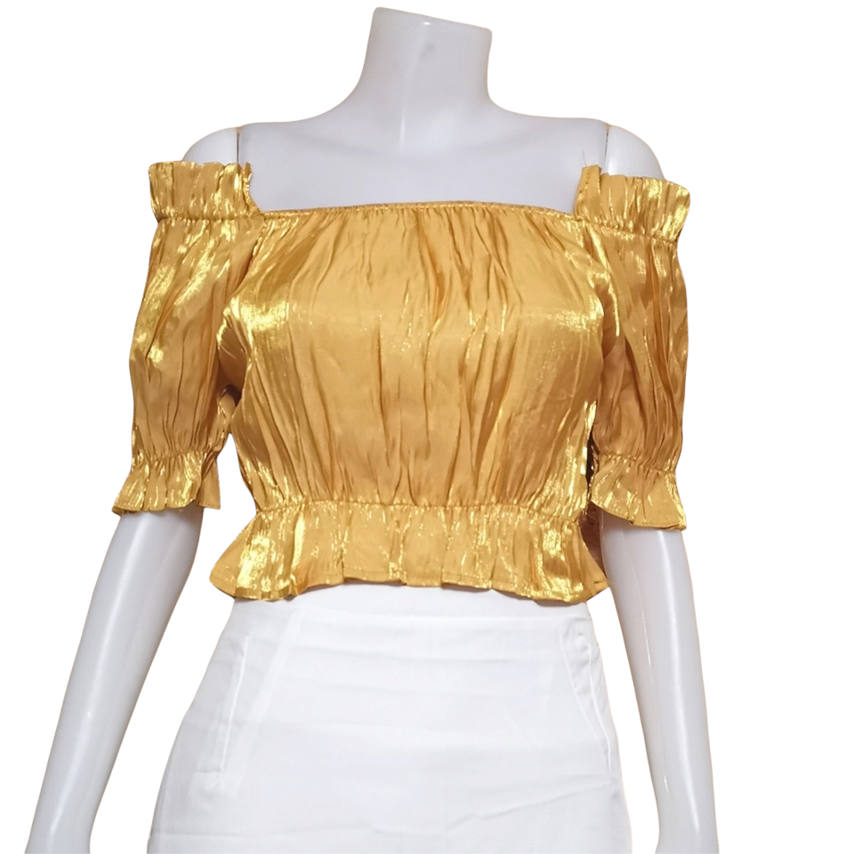 Blouse3892 รวมแบบเสื้อแฟชั่นวัยรุ่น เสื้อครอป เสื้อปาดไหล่ เสื้อสม็อค เสื้อรูดหน้า ผ้าไหมอิตาลี ผ้าชีฟอง งานแฟชั่นประตูน้ำ