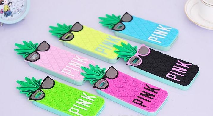 เคส iPhone 5s 5 5g 4s 4 4g เคส 3D เคส วิคตอเรีย ซีเคร็ท ซิลิโคน แท้ อย่างดี หนานุ่ม เคส Victorias Secret ลายสัปปะรด 125305