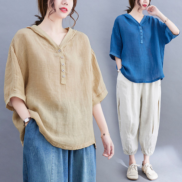 เสื้อลินิน เสื้อผ้าฝ้ายลินิน เสื้อเชิ้ตผ้าลินิน