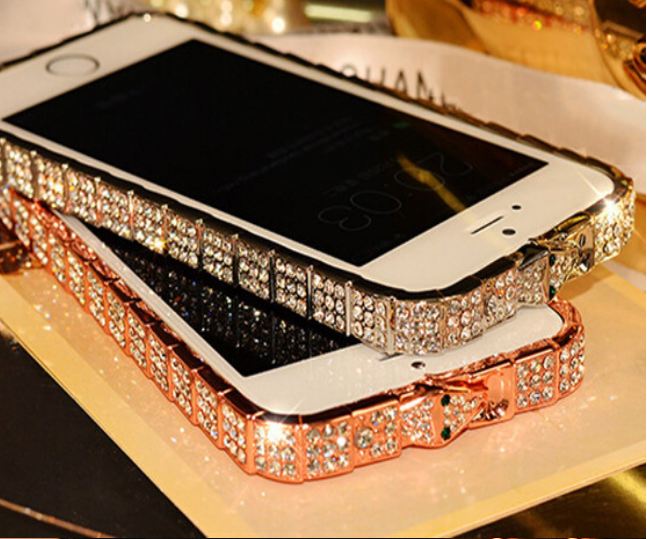 เคส iphone 5 5S เคสคริสตัล อย่างหรู ดีไซน์ เป็นงู รอบตัวเคส เคสหรู จาก BVLGARI เคสไฮโซ สี Rose Gold เงิน และ สีทอง 245737