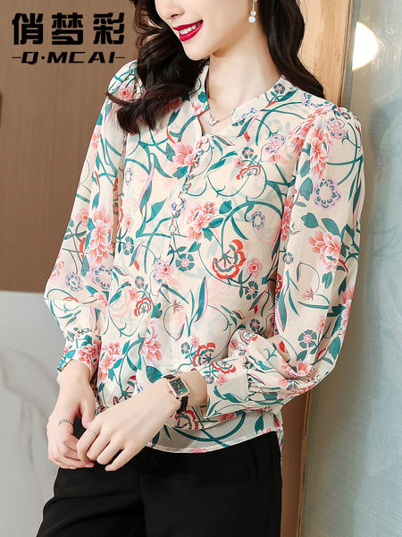 เสื้อเชิ้ต เสื้อเชิ้ตชีฟอง ลายสวยๆฟรีค่าส่ง