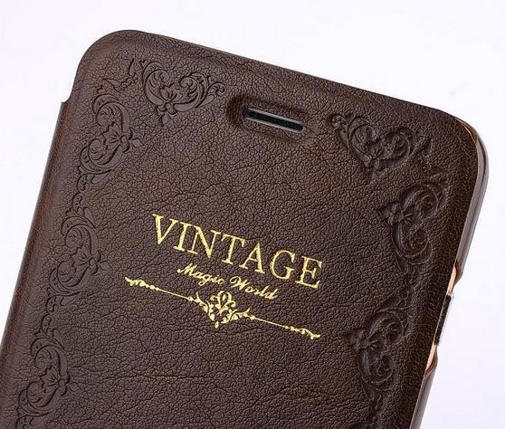 เคสหนัง เคส iPhone 6 4.7 สไตล์ วินเทจ สีน้ำตาลเข้ม กาแฟ สีแนวผู้ใหญ่ เคสแบบหรู สามารถพับตั้ง iphone ได้ ของขวัญให้แฟน สุดเก๋ 198616_2