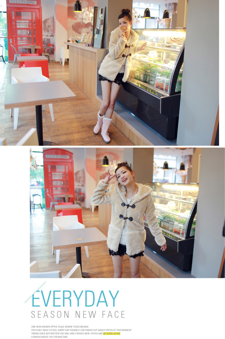 พร้อมส่ง - เสื้อกันหนาวฮู้ดดี้ หมีขนฟู มีหาง น่ารัก เหมือนแบบเป๊ะๆ