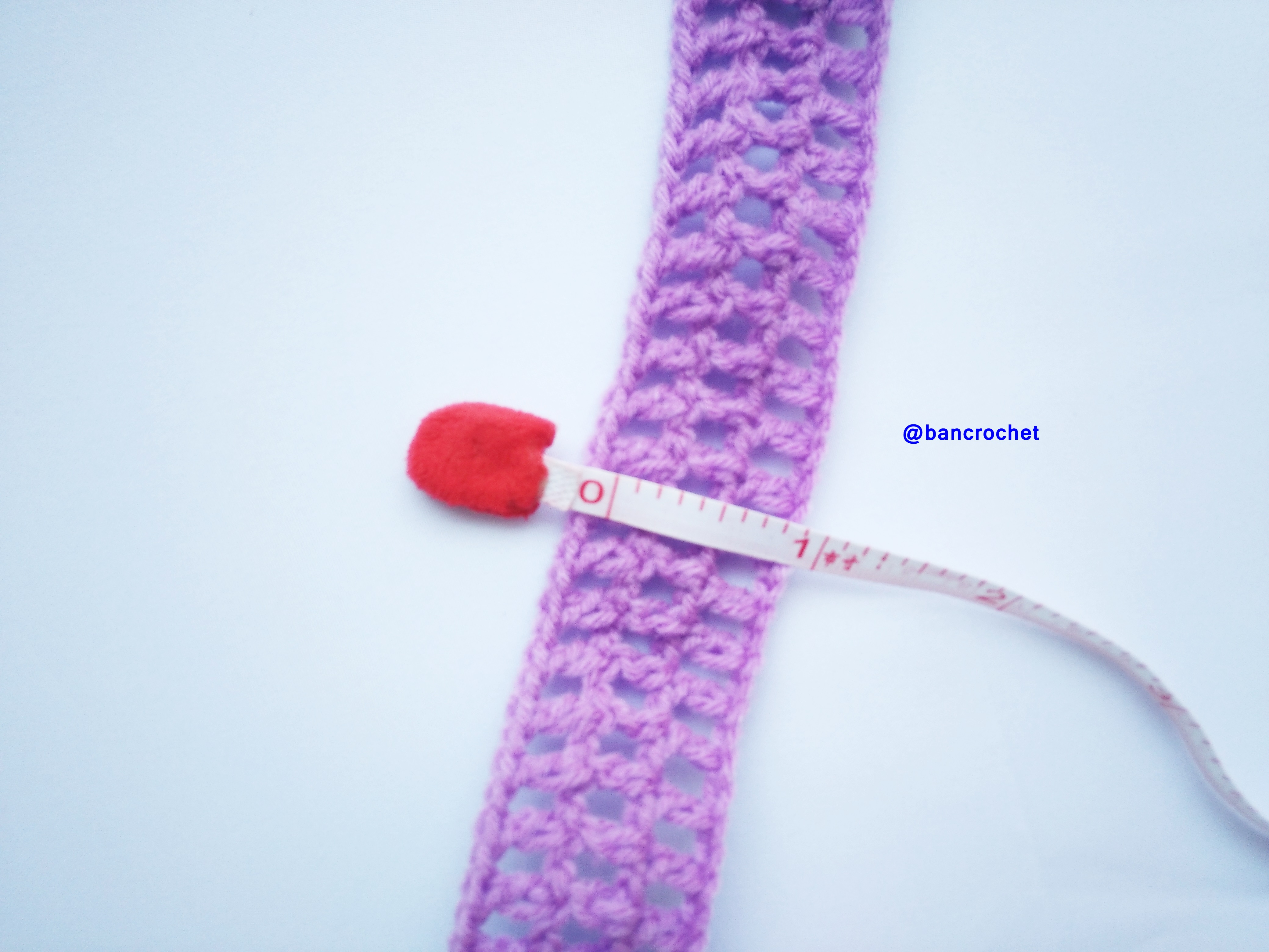 Bancrochet ที่คาดผมถักโครเชต์ crochet headband ม่วง 1-1.5*13 inch