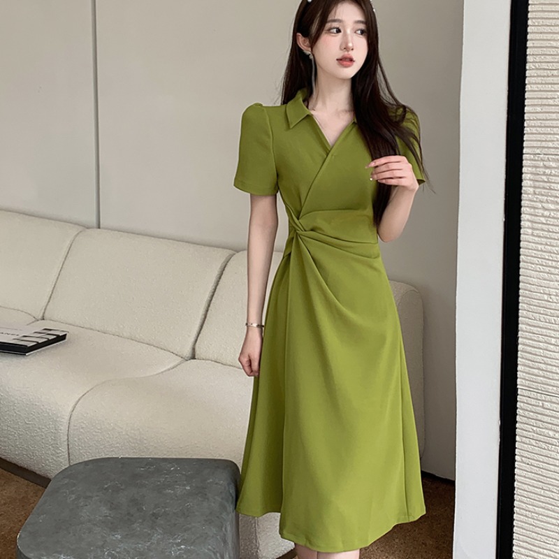 เดรสแขนสั้น มีไซส์ L-4XLอก 38-47 นิ้ว ใส่ได้ทั้งสาวหุ่นดีน่ารักจนถึงสาวอวบพลัสไซส์ จัดส่งฟรี! ทักแชทสั่งซื้อ