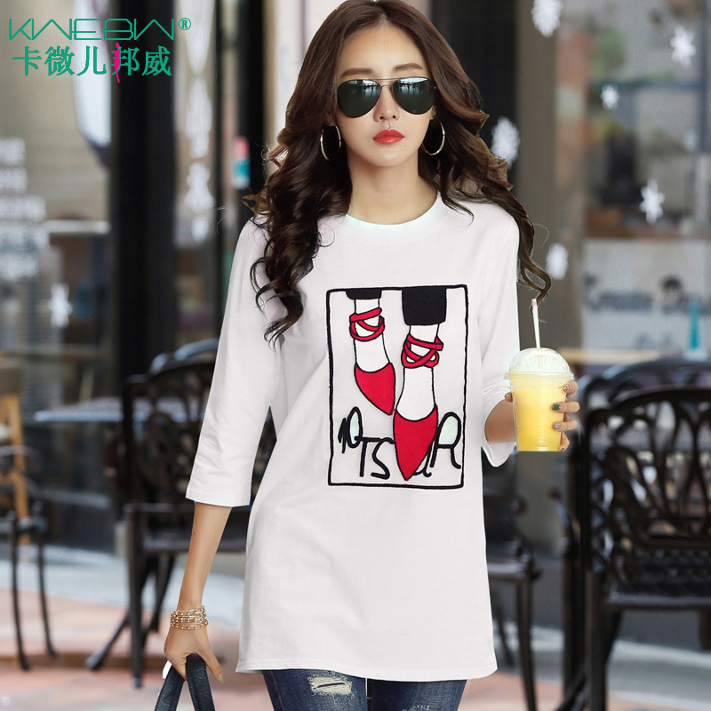 เสื้อยืดแฟชั่น Spring new Korean wave sleeve t-shirt