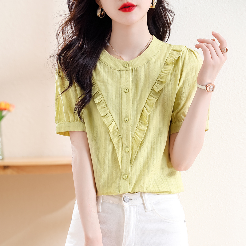 เสื้อเชิ้ตผู้หญิงแขนยาว เสื้อเชิ้ตผู้หญิงใส่ทํางาน 390 บาทต่อชิ้น ฟรีค่าจัดส่ง