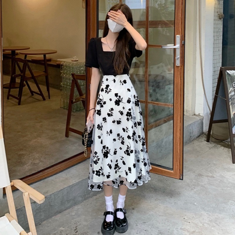 เดรสแขนสั้น มีไซส์ L-4XLอก 38-47 นิ้ว ใส่ได้ทั้งสาวหุ่นดีน่ารักจนถึงสาวอวบพลัสไซส์ จัดส่งฟรี! ทักแชทสั่งซื้อ