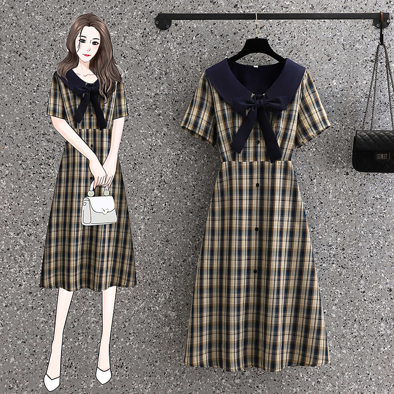 เดรสแขนสั้น มีไซส์ L-4XLอก 38-47 นิ้ว ใส่ได้ทั้งสาวหุ่นดีน่ารักจนถึงสาวอวบพลัสไซส์