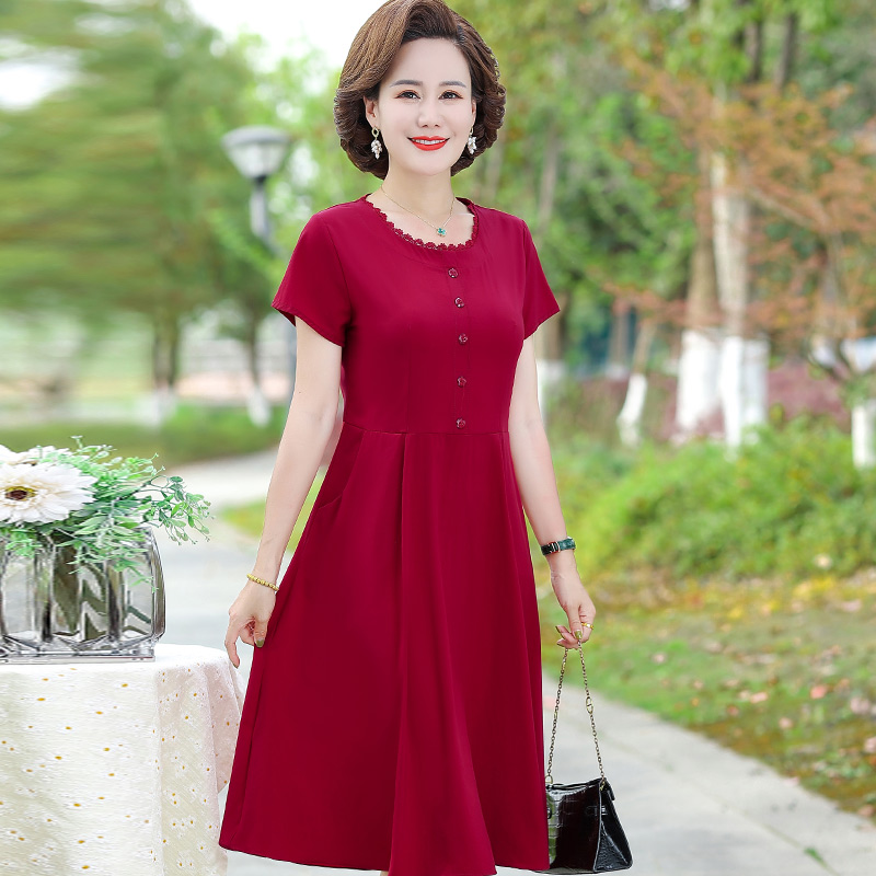 เดรสวัยผู้ใหญ่40-60ปี เดรสคุณแม่ ชุดเดรสทำงานวัยผู้ใหญ่ แบรนด์ MAMA DRESS
