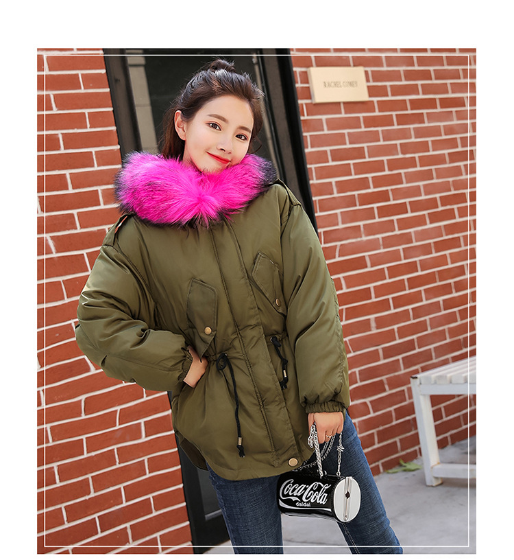 เสื้อกันหนาวฮู้ดดี้ แต่งเฟอร์หนาฟู งานเกรดดีเหมือนแบบ บุนวมหนา อุ่นมาก หิมะก็เอาอยู่ (ถอดขนถอดฮู้ดได้) เขียวฮู้ดชมพู