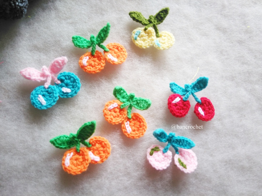 เชอรี่ถักโครเชต์ cherry crochet หลากสี