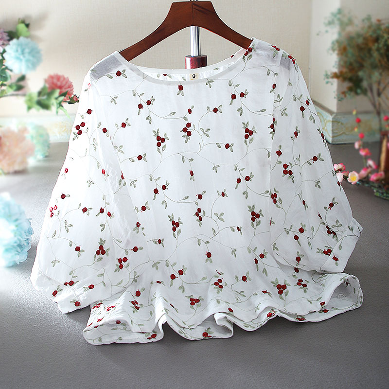 เสื้อลินิน เสื้อผ้าฝ้ายลินิน เสื้อเชิ้ตผ้าลินิน ปักลายสวยๆด้วยด้าย สไตล์VINTAGE BY Dreamroom