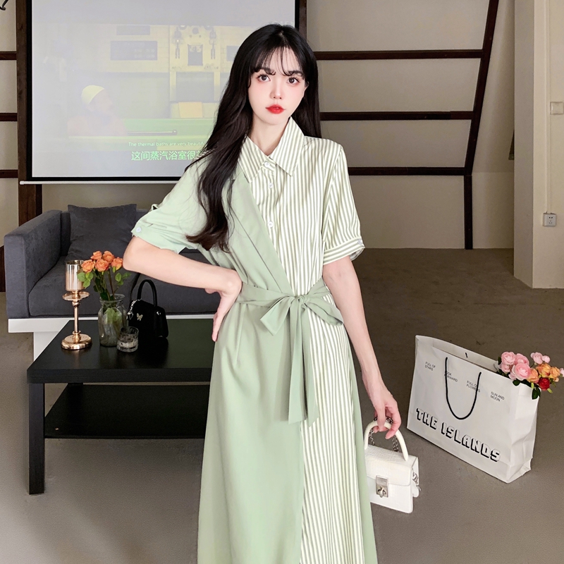 เดรสวัยรุ่น-เดรสคนอ้วนวัยรุ่น L-4XL(อก38-46 นิ้ว)