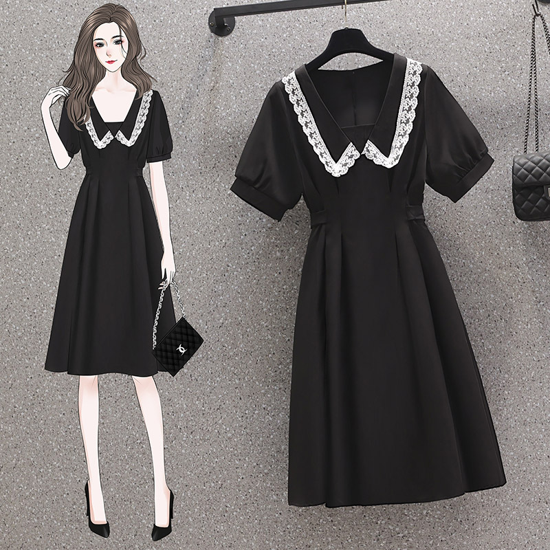 เดรสแขนสั้น มีไซส์ L-4XLอก 38-47 นิ้ว ใส่ได้ทั้งสาวหุ่นดีน่ารักจนถึงสาวอวบพลัสไซส์