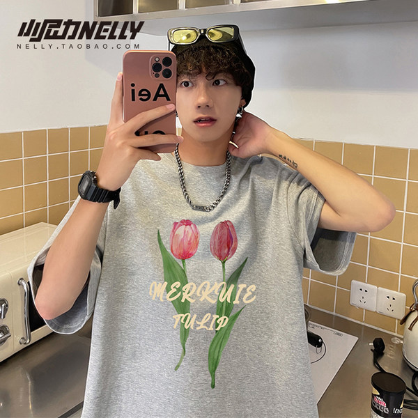 เสื้อยืดคอกลม ผู้ชาย เสื้อยืดผู้ชายเกาหลี เสื้อยืดเกาหลี แบรนด์ NELLY