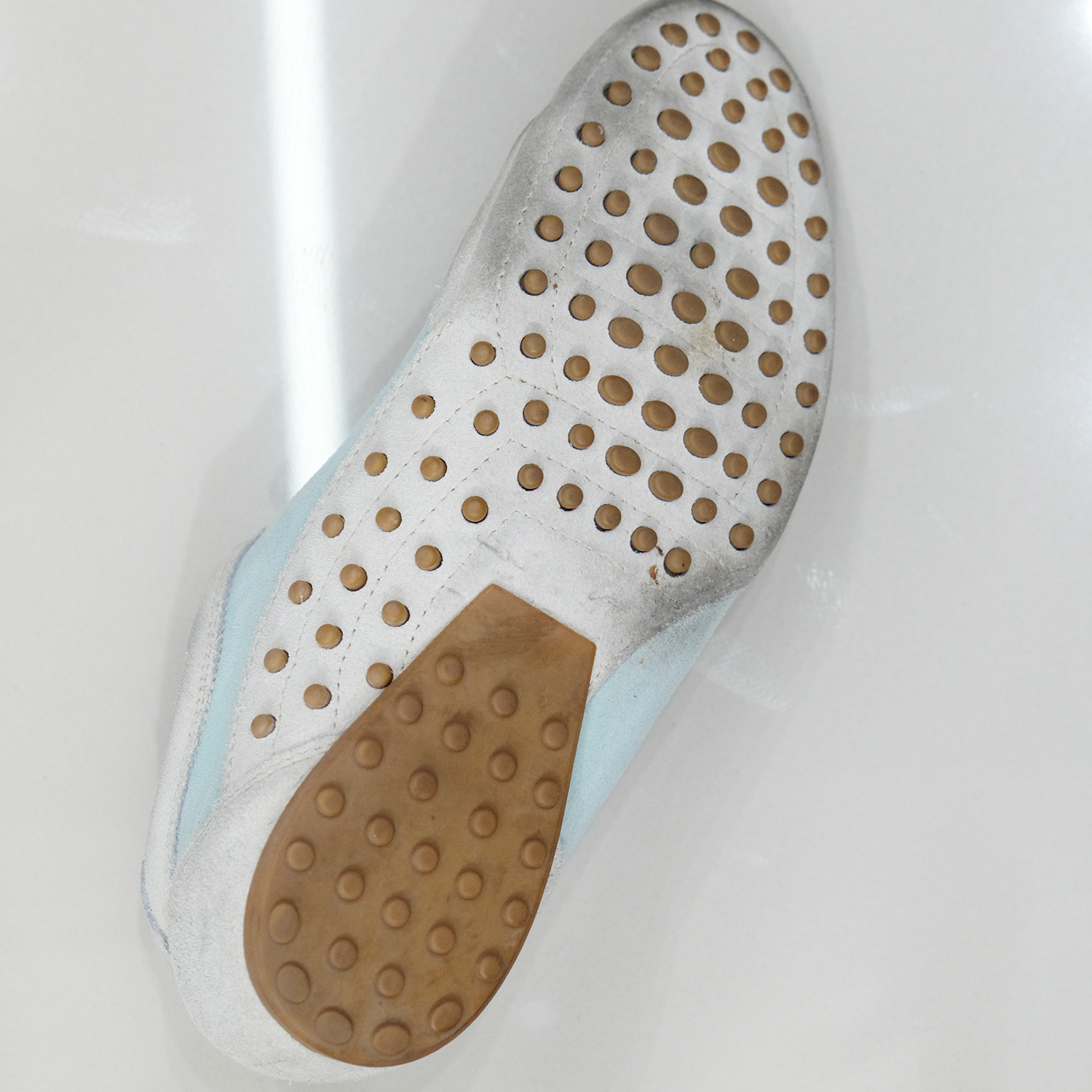 Tod's Beige/Vert "Owens Gommini Allacciato" Sneakers Size 40