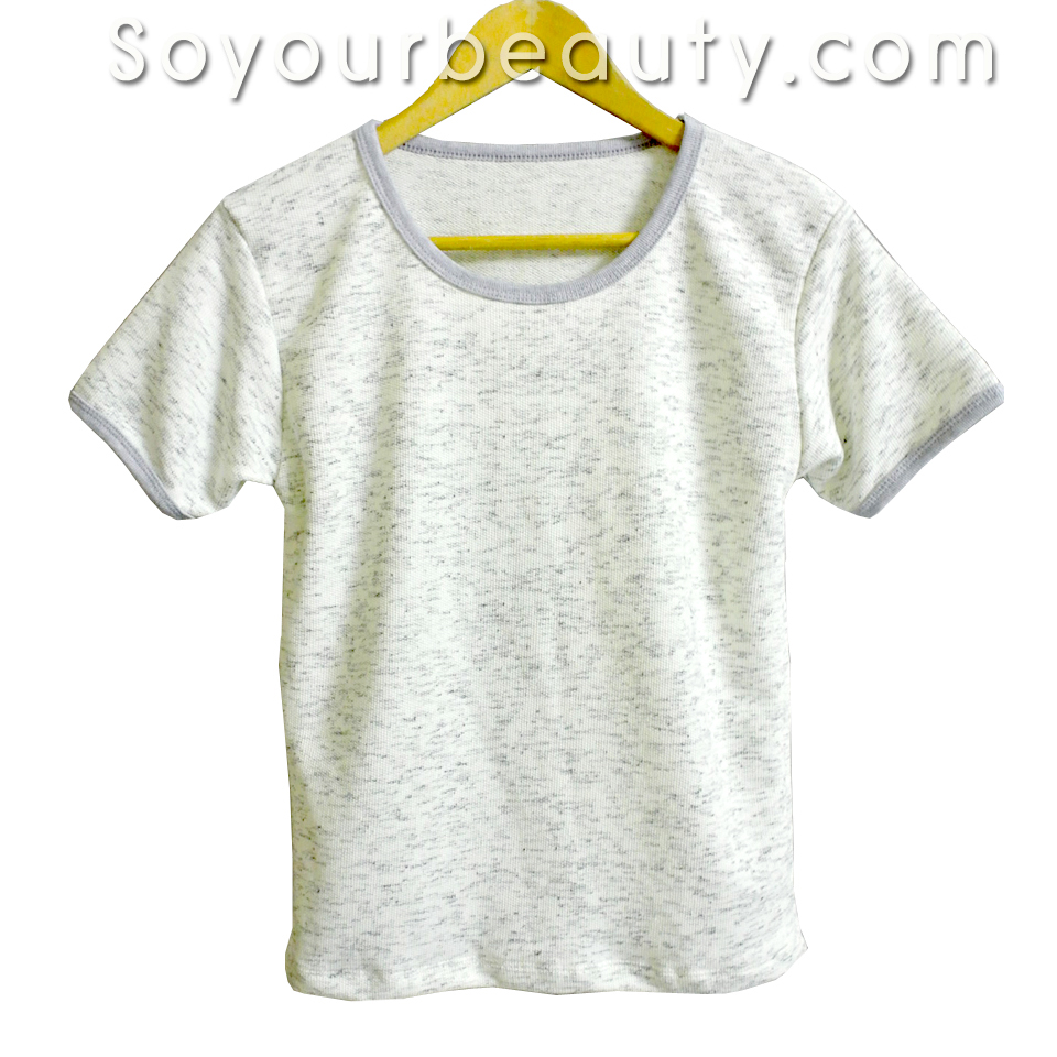 เสื้อผ้าแฟชั่น เสื้อยืดคอกลม เนื้อผ้าก้างปลาเนื้อนิ่ม