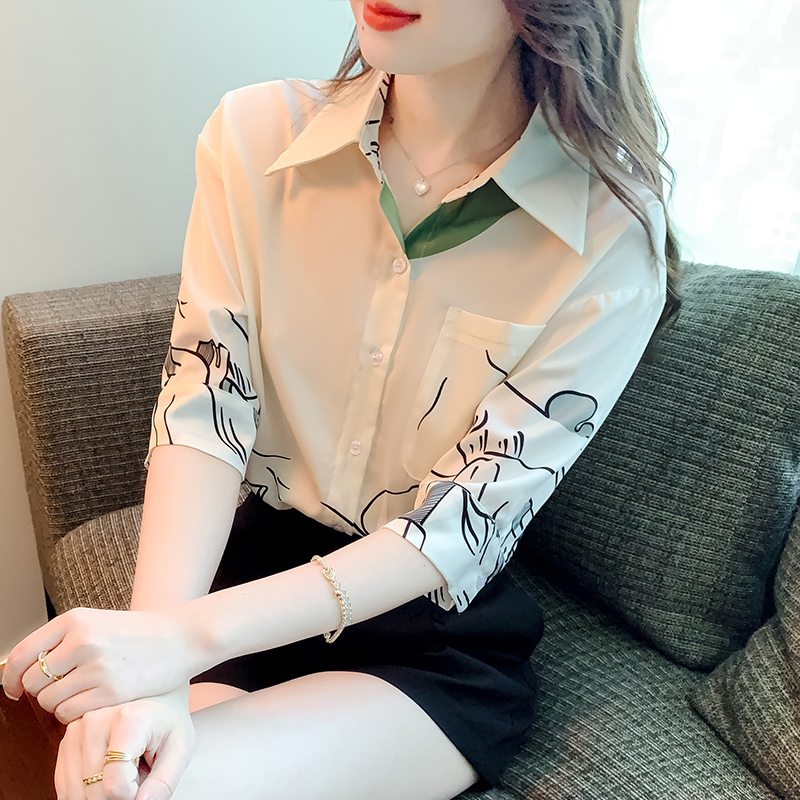 เสื้อเชิ้ตผู้หญิงแขนยาว เสื้อเชิ้ตผู้หญิงใส่ทํางาน 390 บาทต่อชิ้น ฟรีค่าจัดส่ง