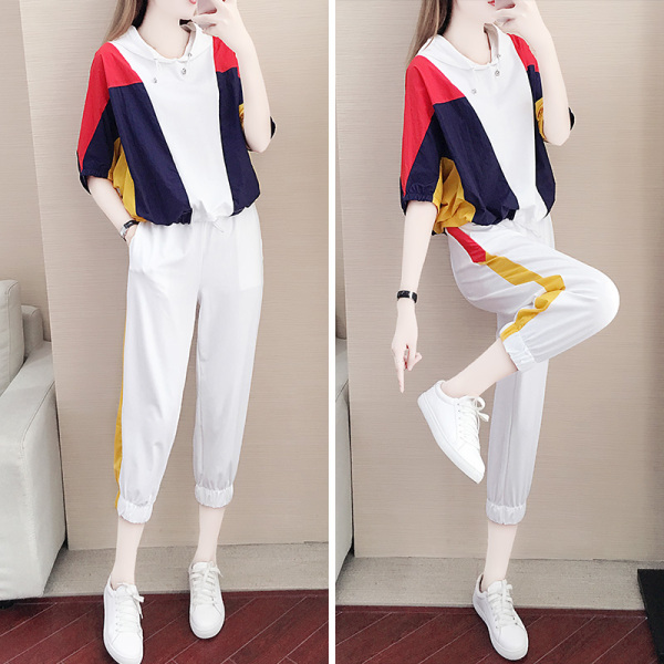 ชุดวอร์ม สูทเกาหลี Jumpsuit ชุดจั้มสูท ชุดเซท 2 ชิ้น ชุดกีฬาผู้หญิง ชุดออกกำลังกาย เสื้อกันหนาว ชุดวอร์มคู่