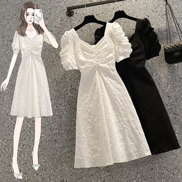 เดรสคนอ้วน เดรสสาวอวบ ชุดเดรสคนอ้วนวัยรุ่น ลูกไม้ BY PLUS SIZE Girl