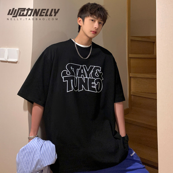 เสื้อยืดคอกลม ผู้ชาย เสื้อยืดผู้ชายเกาหลี เสื้อยืดเกาหลี แบรนด์ NELLY
