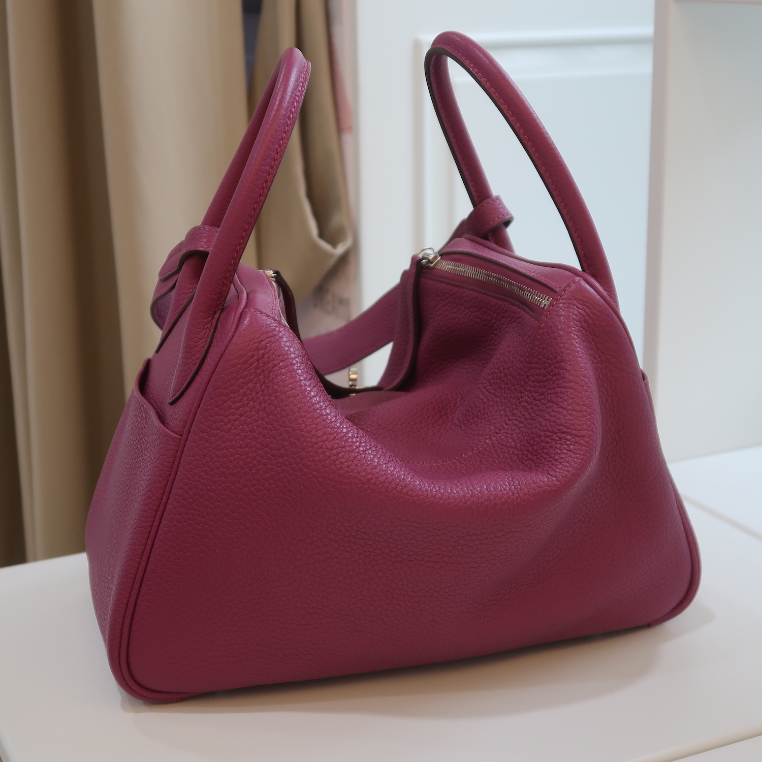 Hermes Tosca Clemence Leather Lindy 30 PHW