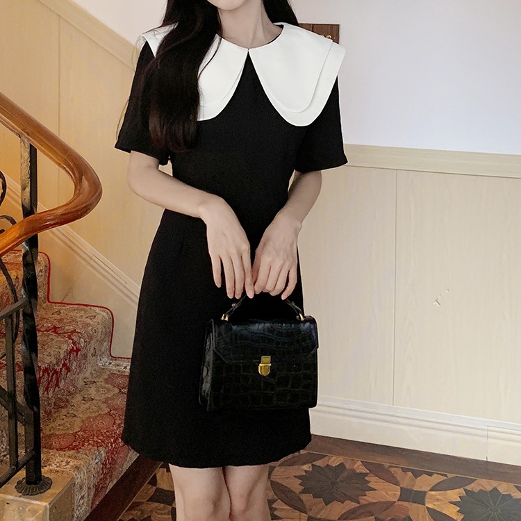 เดรสคนอ้วนวัยรุ่น L-4XL(อก38-46 นิ้ว)