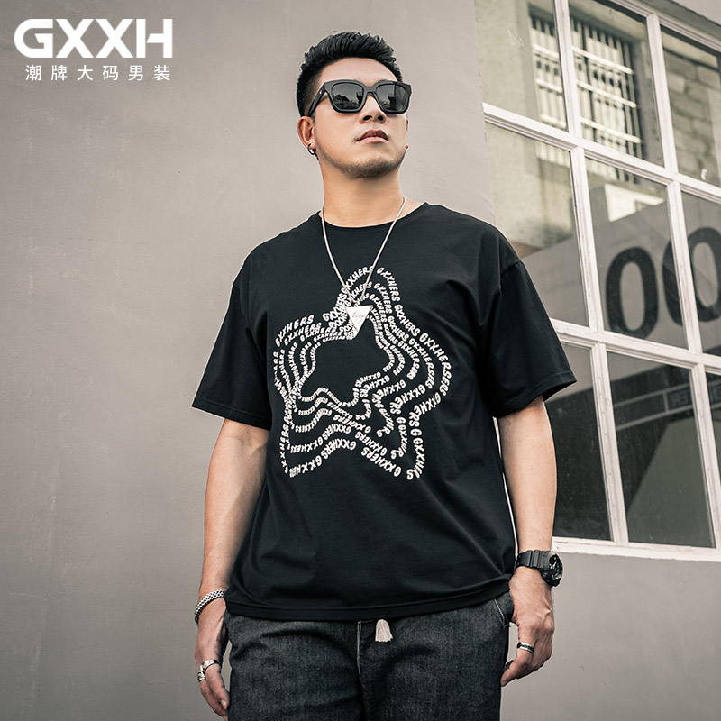 เสื้อยืดผู้ชายอ้วน S-5XL(อกเสื้อ39-51นิ้ว)