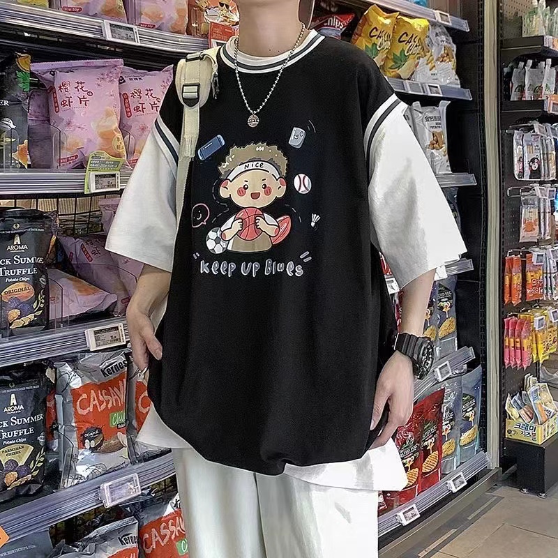 เสื้อยืดผู้ชายอ้วน S-5XL(อกเสื้อ39-51นิ้ว)