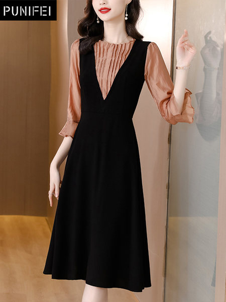 เดรสวัยผู้ใหญ่40-60ปี เดรสคุณแม่ ชุดเดรสทำงานวัยผู้ใหญ่ แบรนด์ MAMA DRESS