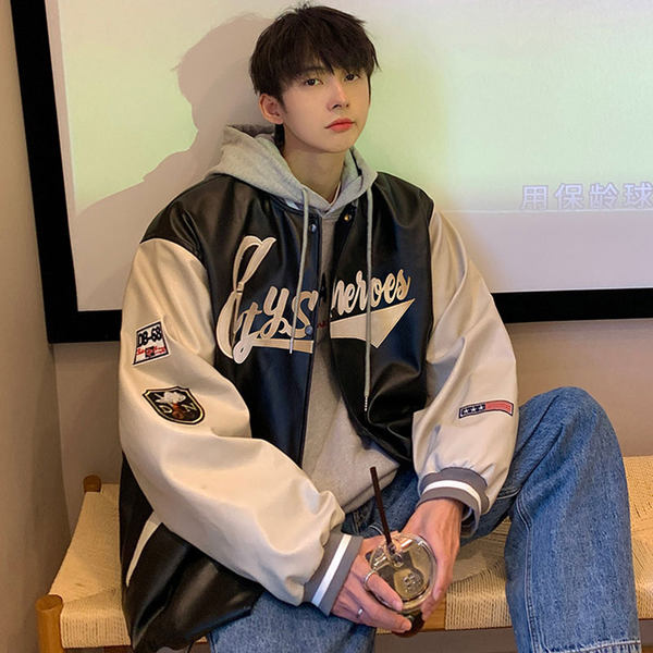 เสื้อแจ็คเก็ตเบสบอล เสื้อคลุม เสื้อแขนยาวสไตล์เกาหลี