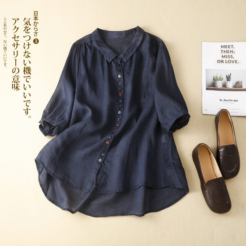 เสื้อลินิน เสื้อผ้าฝ้ายลินิน เสื้อเชิ้ตผ้าลินิน BY Zimo