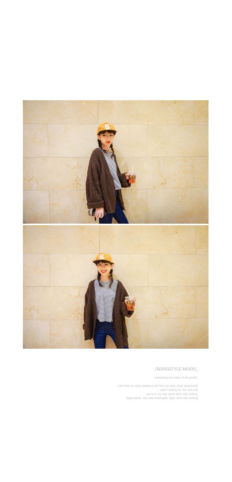 เสื้อคลุมกันหนาว ไหมพรมเนื้อนุ่ม ทรงน่ารัก สีน้ำตาล ยืดได้เยอะ พร้อมส่ง