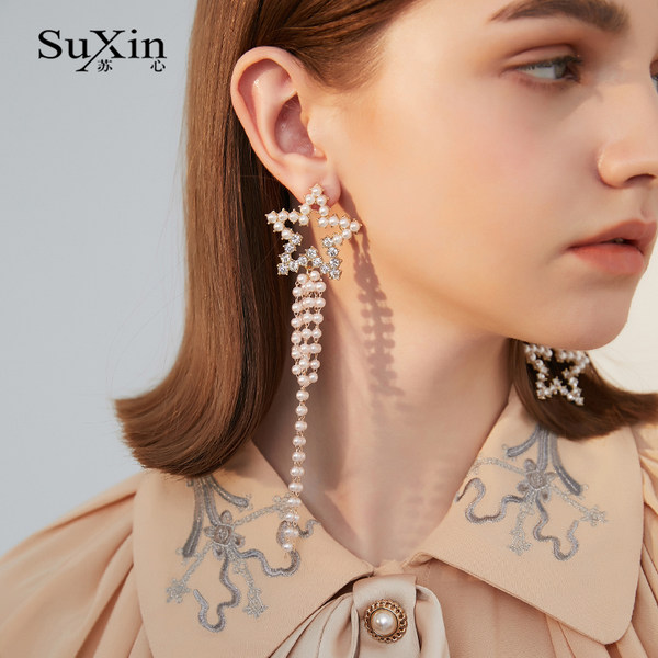 ตุ้มหู ต่างหู ต่างหูผู้หญิง By SuXin