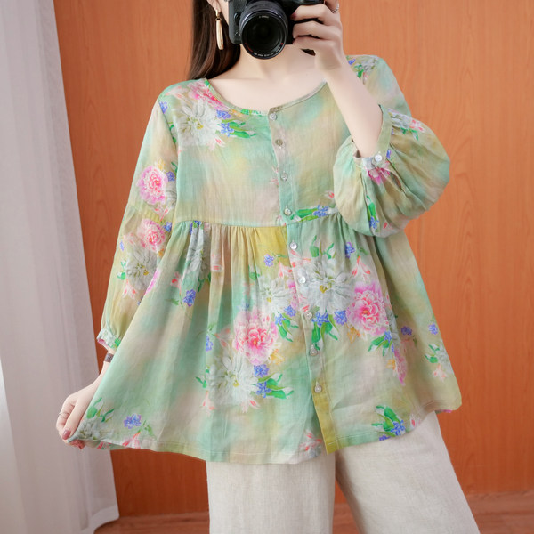 เสื้อลินิน แบบเสื้อสวยๆ เสื้อผ้าฝ้ายลินิน เสื้อเชิ้ตผ้าลินิน BY LININ