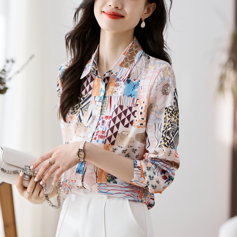 เสื้อเชิ้ตผู้หญิงแขนยาว เสื้อเชิ้ตผู้หญิงใส่ทํางาน 390 บาทต่อชิ้น ฟรีค่าจัดส่ง