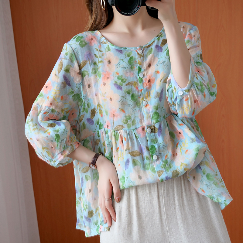 เสื้อลินิน เสื้อผ้าฝ้ายลินิน เสื้อเชิ้ตผ้าลินิน BY Zimo