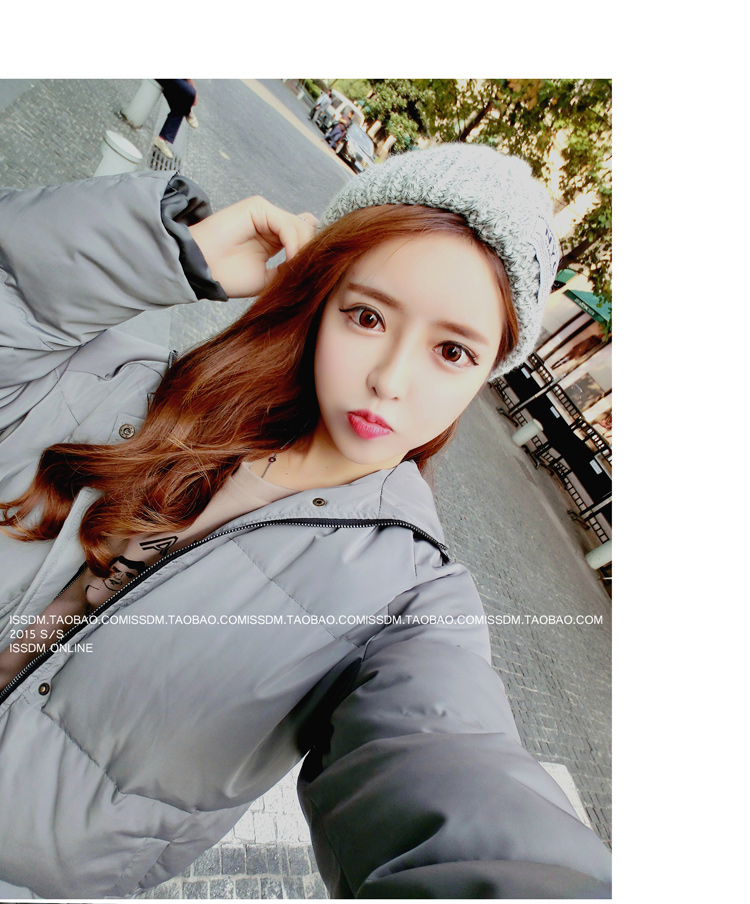 เสื้อกันหนาว สีเทา ตัวยาว ผ้าร่มกันลม บุนวมนุ่ม ซิปและกระดุมหน้า พร้อมส่งจ้า