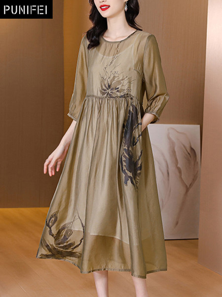 เดรสวัยผู้ใหญ่40-60ปี เดรสคุณแม่ ชุดเดรสทำงานวัยผู้ใหญ่ แบรนด์ MAMA DRESS