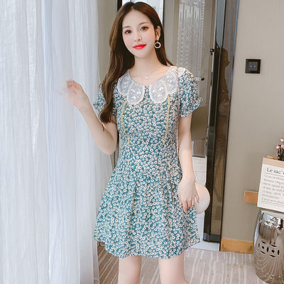 ชุดเดรสสั้น ชุดเดรสสั้นลายดอก ชุดเดรสสั้นวัยรุ่น By Meiyi women's clothing