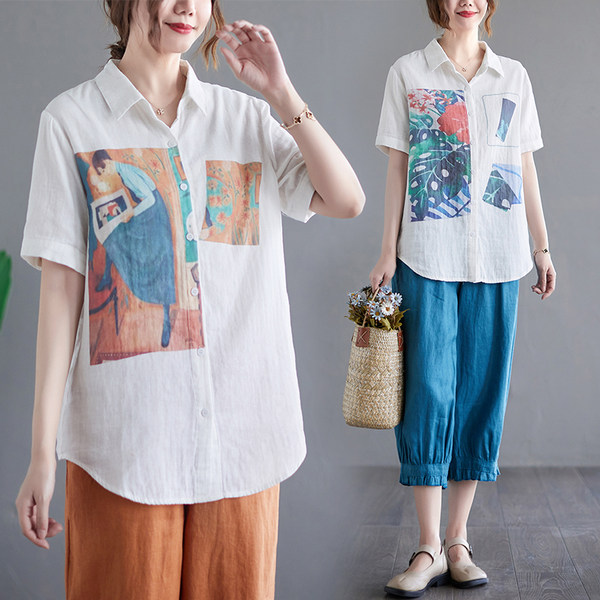 เสื้อลินิน แบบเสื้อสวยๆ เสื้อผ้าฝ้ายลินิน เสื้อเชิ้ตผ้าลินิน BY LININ