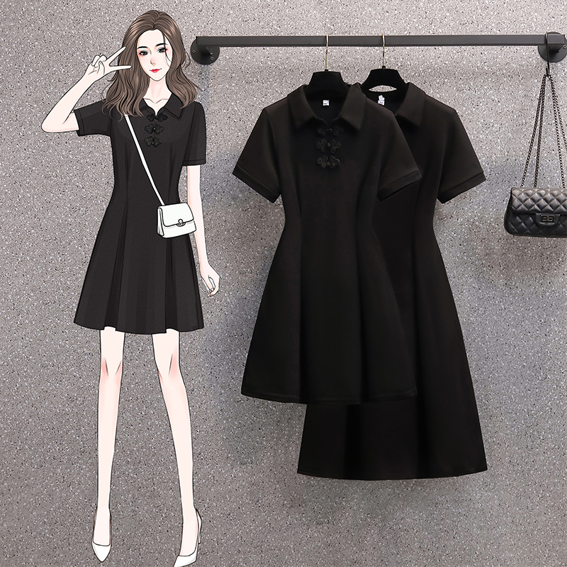 เดรสแขนสั้น มีไซส์ L-4XLอก 38-47 นิ้ว ใส่ได้ทั้งสาวหุ่นดีน่ารักจนถึงสาวอวบพลัสไซส์