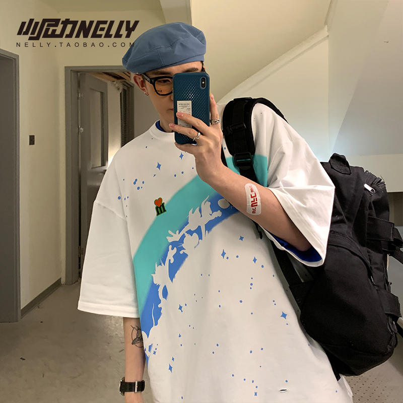 เสื้อยืดคอกลม ผู้ชาย เสื้อยืดผู้ชายเกาหลี เสื้อยืดเกาหลี แบรนด์ NELLY